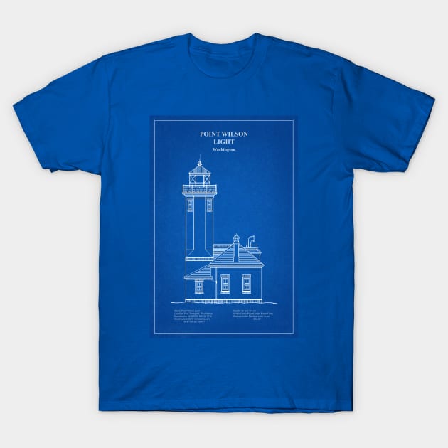 Point Wilson Light Lighthouse - Washington - AD T-Shirt by SPJE Illustration Photography